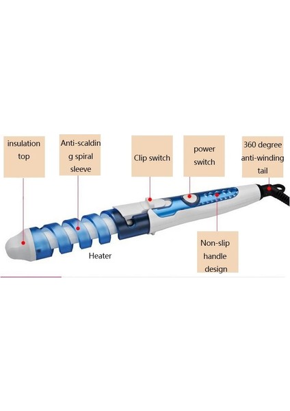 Yeşil Seramik Varil Sihirli Spiral Bukle Makinesi Elektrikli Saç Bigudi Güzellik Saç Kıvırma Çubuğu Saç Şekillendirici Şekillendirici Araçları 110-220 V (Yurt Dışından) indirimleri