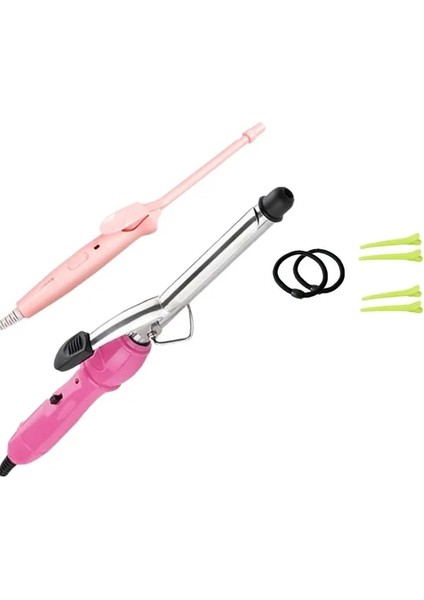 Yeni Saç Şekillendirme Seti 9mm Curling Iron 16MM Curler Iron Mini Düzleştirici Lastik Bant Ördek Gagası Saç Klipsi Büyük Dalga Yün Rulo 220V (Yurt Dışından)
