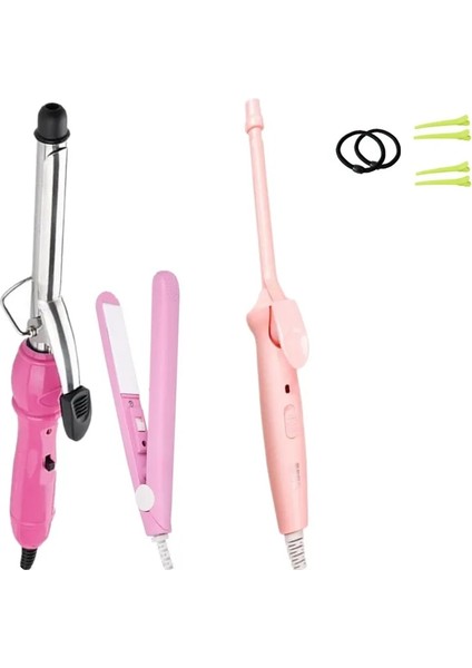 Yeni Saç Şekillendirme Seti 9mm Curling Iron 16MM Curler Iron Mini Düzleştirici Lastik Bant Ördek Gagası Saç Klipsi Büyük Dalga Yün Rulo 220V (Yurt Dışından)