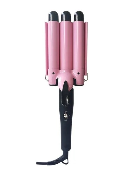 Pembe Ingiltere Profesyonel Saç Araçları Bukle Makinesi Seramik Üçlü Namlu Saç Şekillendirici Yumurta Rulo Sopa Elektrikli Curling Su Oluklu Kontrplak (Yurt Dışından)