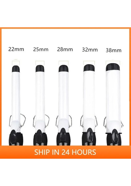 Beyaz 38MM Ab Profesyonel 28MM 32MM 38MM LCD Saç Bigudi Ayarı Sıcaklık Saç Curl Ütüler Saç Kıvırma Çubuğu Rulo Saç Şekillendirici Araçları 40 # (Yurt Dışından)
