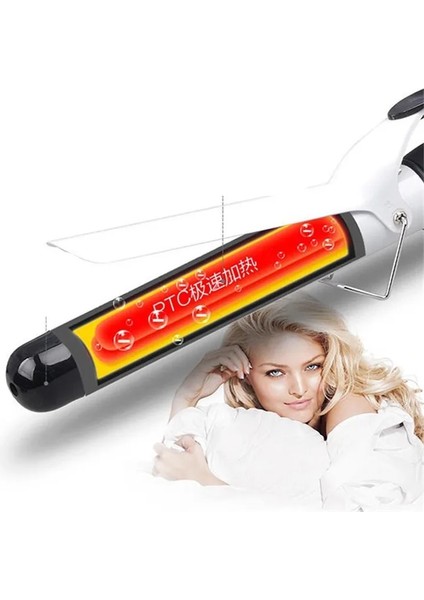 Beyaz 38MM Ab Profesyonel 28MM 32MM 38MM LCD Saç Bigudi Ayarı Sıcaklık Saç Curl Ütüler Saç Kıvırma Çubuğu Rulo Saç Şekillendirici Araçları 40 # (Yurt Dışından) modelleri