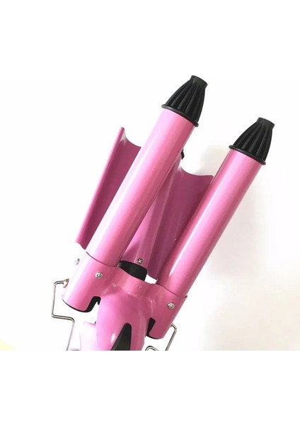 Pembe 25MM Profesyonel Bukle Makinesi Seramik Üçlü Varil Saç Şekillendirici Saç Waver Şekillendirici Araçları 110-220 V Saç Bigudi Elektrikli Curling (Yurt Dışından) fırsatları