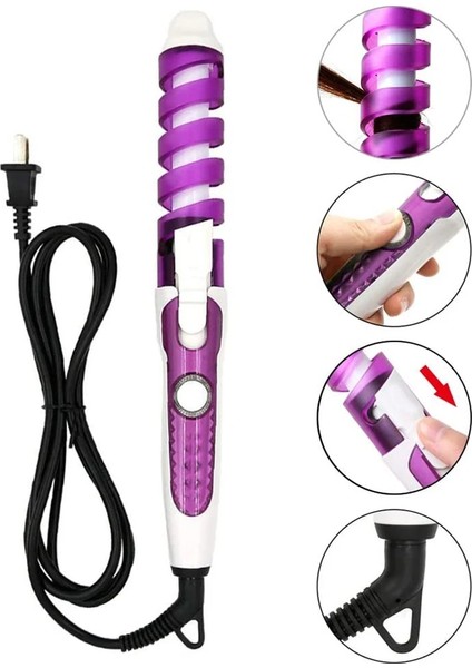 Kırmızı Ab Profesyonel Taşınabilir Kuaför Spiral Kıvırmak Şekillendirici Seramik Mükemmel Bukle Makinesi Saç Bigudi Waver Elektrikli Kıvırma Değnek (Yurt Dışından) modelleri