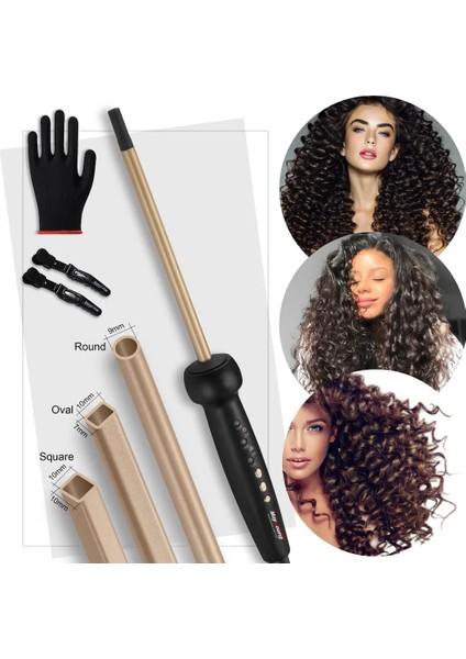 Oval 16X10MM Ingiltere 9mm Süper Ince Mch Sıkı Bukleler Çubuk Değnek Ringlet Afro Saç Bigudi Bukle Makinesi (Yurt Dışından)