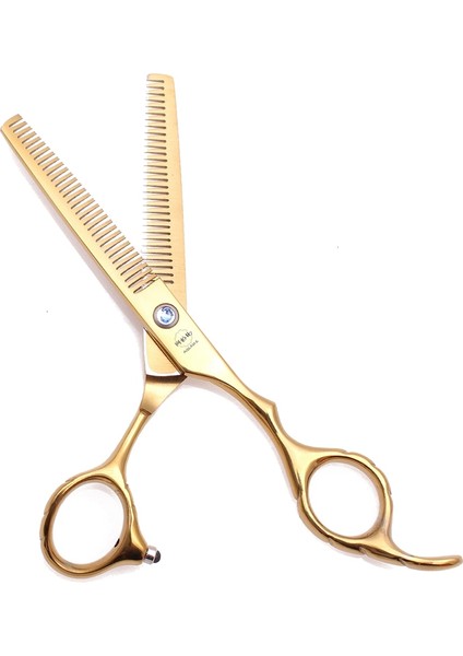 A2001 HEI-55N Çift Taraflı Dişli Berber Makası 5.5 "6.0" Aqıabı Japonya Paslanmaz Profesyonel Kuaförlük Makas Inceltme Makası A2001 (Yurt Dışından)