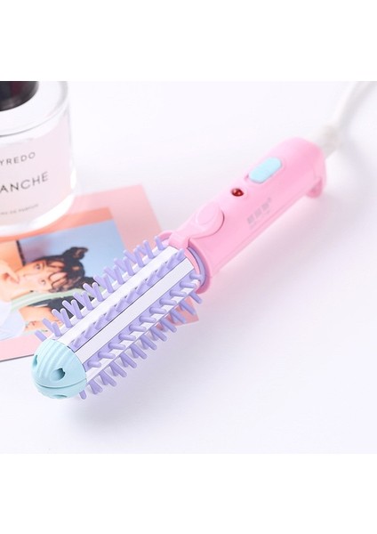 Mor Ab 2 In 1 Taşınabilir Mini Pembe Elektrikli Saç Düzleştirici Fırça Saç Bigudi Saç Kurutma Makinesi Fırçası Sıcak Hava Tarak Saç Aracı 4 # (Yurt Dışından)