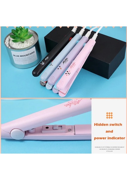 Pembe Kutu Ab Taşınabilir Mini Saç Maşası Doğrultma Demir Çok Fonksiyonlu Curling ve Doğrultma Aracı Saç Şekillendirici Araçları Saç Bigudi (Yurt Dışından) indirimleri