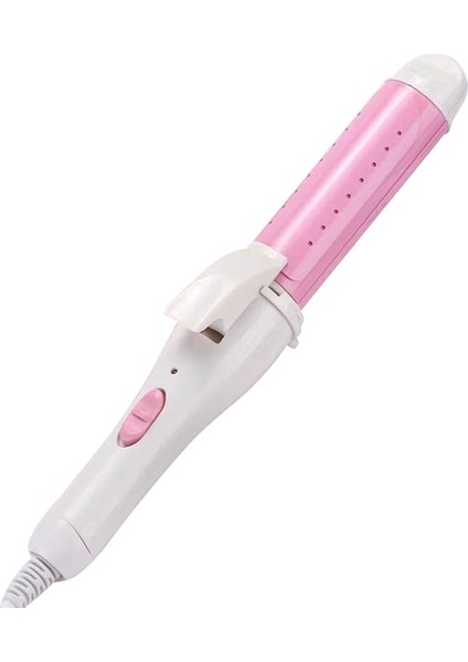 Pembe Ab 2 In 1 Düzleştirici Hızlı Isıtma Turmalin Seramik Saç Bigudi Düz Kıvırcık Saç Şekillendirici Araçları Islak ve Kuru Saç Maşası (Yurt Dışından)