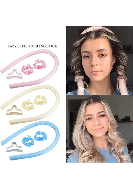 2 Isısız Kıvırma Çubuğu Kafa Bandı Şerit Ipek Hairwear Bukle Maşaları Tembel Kıvırma Isı Yok Hasarsız Bukleler Uyku Yumuşak Bukle Maşası Saç Köpüğü (Yurt Dışından) fırsatları