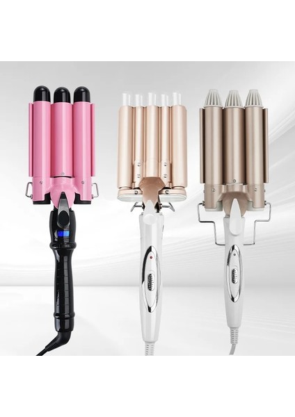 22 cm Ingıltere Profesyonel Saç Araçları Bukle Makinesi Seramik Üçlü Namlu Saç Şekillendirici Yumurta Rulo Sopa Elektrikli Curling Su Oluklu Kontrplak (Yurt Dışından) fiyatları