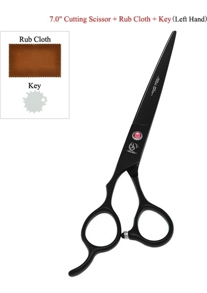 B0057A-01-70 Meisha 7.0 "sol El Profesyonel Pet Köpek Kedi Bakım Makası Keskin Kenar Hayvanlar Saç Kesme Inceltme Kavisli Makaslar B0057A (Yurt Dışından)