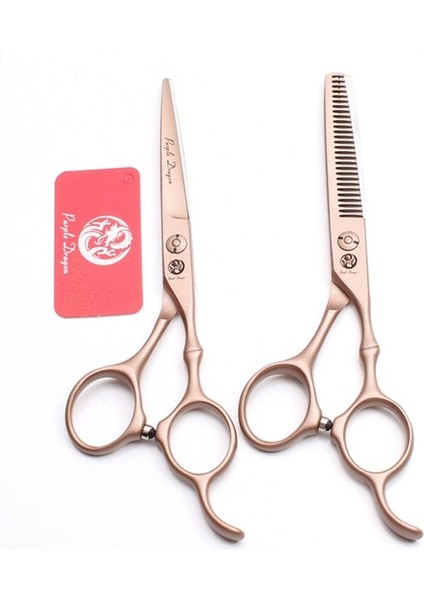 Z9030 Jin D 6n 6ın.17.5 cm 440C Mor Ejderha Gül Altın Kuaförlük Makas Inceltme Makası Kesme Makas Profesyonel Saç Makas Z9030 (Yurt Dışından)