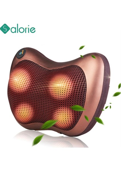 4 Kafalı Kahverengi Au Boyun Masaj Yastığı Shiatsu Servikal Yastık Masaj Isı Elektrikli Isıtma Geri Bel Yastığı Rulo Kafalık Arabalar Için Seyahat (Yurt Dışından) fiyatları