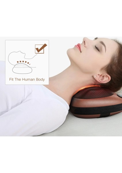 4 Kafalı Kahverengi Au Boyun Masaj Yastığı Shiatsu Servikal Yastık Masaj Isı Elektrikli Isıtma Geri Bel Yastığı Rulo Kafalık Arabalar Için Seyahat (Yurt Dışından) indirimleri