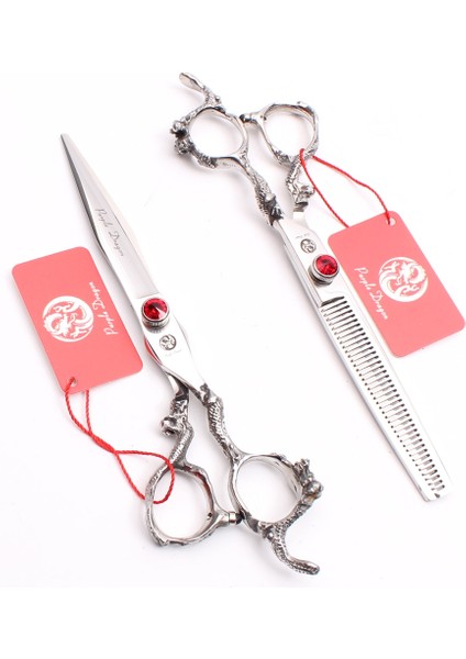 Z9100 Hong D 6n Z9100 6 "440C Kırmızı Profesyonel Insan Saç Makas Kuaförlük Kesme Makası Inceltme Makas Salon Tarzı Aracı Ejderha Kolu (Yurt Dışından) fiyatları