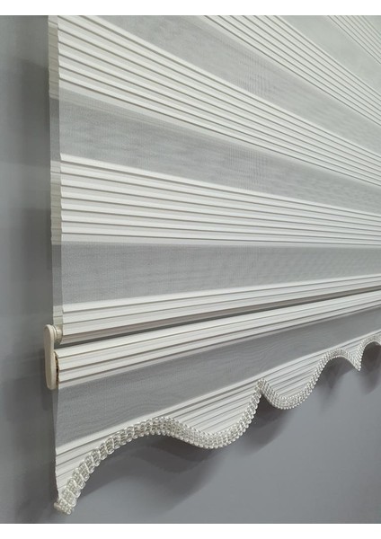 Dar Pliseli Stor Zebra Perde Krem Mz321