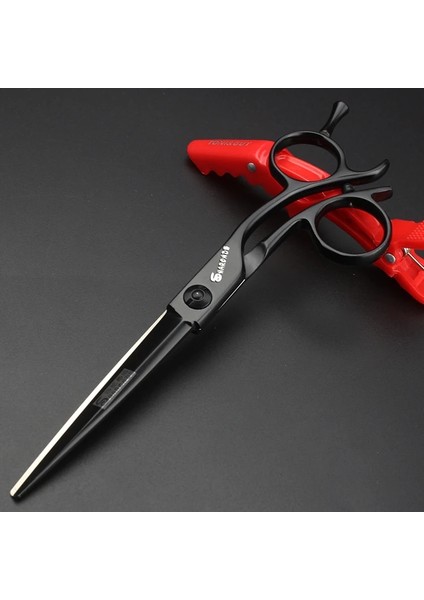 Siyah 6 Inç Hakiki Profesyonel Berber Saç Makas Kuaförlük Için Japonya 440C 5.5 Inç 6 Inç Saç Kesimi Inceltme Makas Kesme Makası (Yurt Dışından) indirimleri