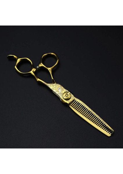 Set Altın Çelik Şam 440C Profesyonel Berber Aletleri Kuaförlük Salonu Saç Kesme Inceltme Makası Seti 6.0 Inç Saç Makas (Yurt Dışından) fırsatları