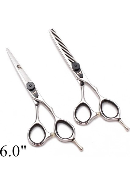 H9015-YIN-D-6N Kuaförlük Makas Profesyonel 5.5 "6" Paslanmaz Saç Kesme Makas Berber Dükkanı Inceltme Makası Saç Makas Seti H9015 (Yurt Dışından)