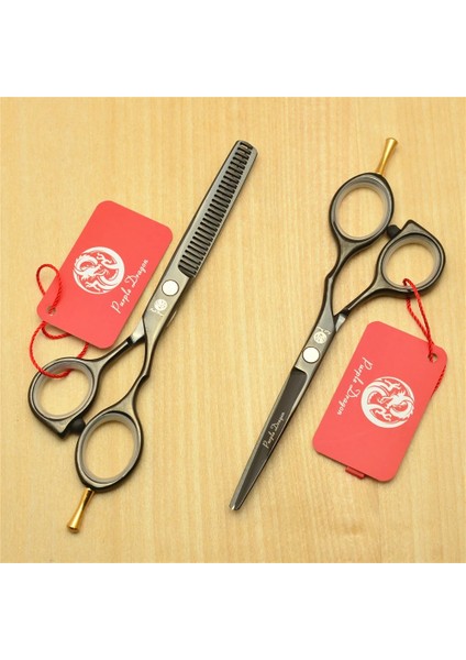 1 Çift No Case 5.5 ''16 cm Mor Ejderha 440C Siyah Renk Profesyonel Insan Saç Makas Kuaförlük Kesme Makası Inceltme Makas Z1014 (Yurt Dışından) fiyatları