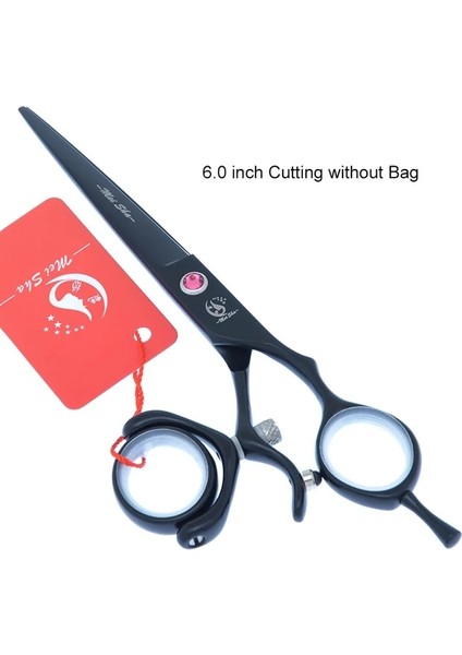 A0121A-03-60 Meisha 6 Inç Japon 440 Kuaförlük Makas Döner Başparmak Saç Kesme Makası Berber Inceltme Makas Salon Araçları A0122A (Yurt Dışından)