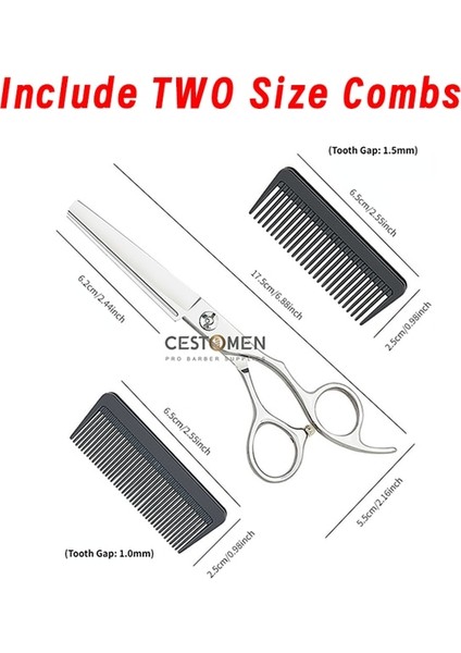 Iki Boyutlu Tarak Yenı Profesyonel Kuaförlük Makas JP440C Çelik 6 Inç 2 In 1 Saç Makas Tarak Saç Kesimi Berber Saç Kesme Makası (Yurt Dışından)