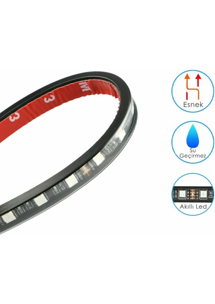 Kia 12 LED Çakmaklık Girişli 4'lü Rgb Kumandalı Sese Duyarlı Ayak Altı LED