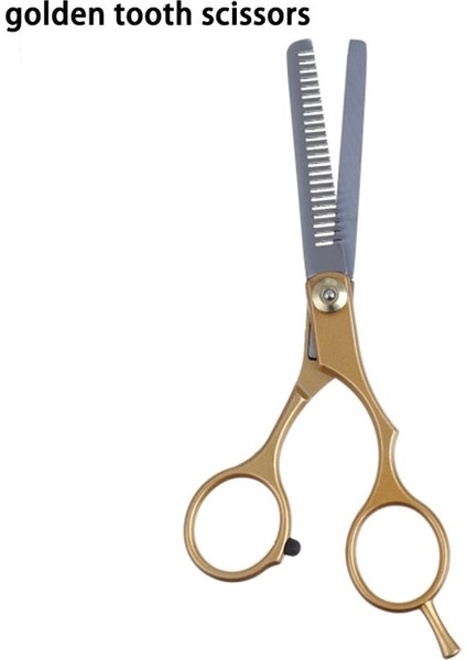 Altın Diş Makas Profesyonel Altın 6.0 Inç Paslanmaz Çelik Berber Saç Kesme Inceltme Makas Makas Kuaförlük Seti Saç Makas (Yurt Dışından)