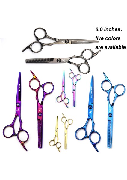 Mor Set 6 Inç Diş Makası Berberler ve Kuaförler Için Düz Makas Saç Kesimi ve Saçları Inceltmek Için Özel Ince Makas (Yurt Dışından) fiyatları