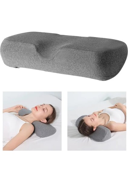 Ortopedik Mide Uyuyanlar Için Gri Servikal Yastık Bellek Köpük Stres Giderici Relax Masaj Yastığı Duruş Düzeltici Cihaz (Yurt Dışından)