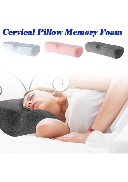 Ortopedik Mide Uyuyanlar Için Gri Servikal Yastık Bellek Köpük Stres Giderici Relax Masaj Yastığı Duruş Düzeltici Cihaz (Yurt Dışından) fiyatları