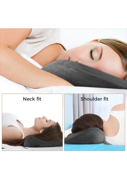 Ortopedik Mide Uyuyanlar Için Gri Servikal Yastık Bellek Köpük Stres Giderici Relax Masaj Yastığı Duruş Düzeltici Cihaz (Yurt Dışından) fırsatları