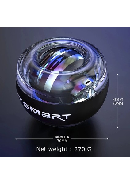 C07 Itsmart LED Kendiliğinden Başlayan Bilek Topu Gyro Powerball Jiroskop Sayaç Kolu ile El Kas Gücü Eğitmen Fitness Ekipmanları (Yurt Dışından) fırsatları