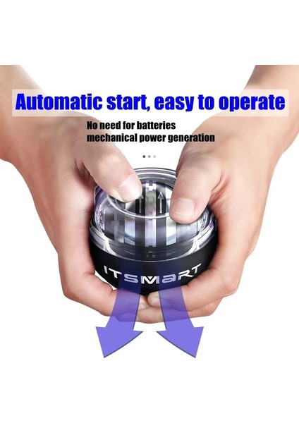 C07 Itsmart LED Kendiliğinden Başlayan Bilek Topu Gyro Powerball Jiroskop Sayaç Kolu ile El Kas Gücü Eğitmen Fitness Ekipmanları (Yurt Dışından) indirimleri