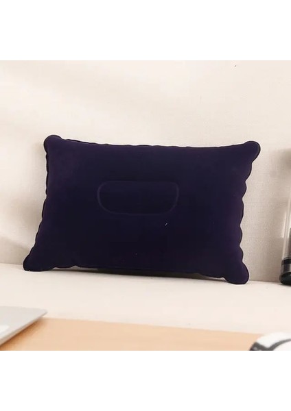 Mor Şişme Yastık Seyahat Hava Yastığı Kamp Plaj Araba Uçak Kafa Dayanağı Desteği (Yurt Dışından)