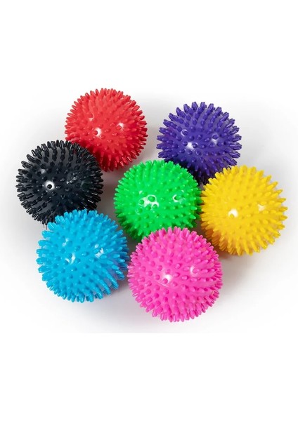 Sarı 6cm 6-7.5cm Pvc Masaj Yoga Topu Tetik Noktası Spor Fitness El Ayak Ağrısı Stres Giderici Kas Relax Unisex Bıçak Masaj Topu (Yurt Dışından)