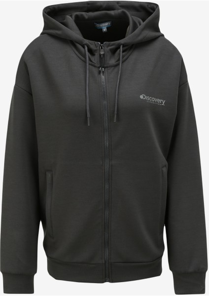 Antrasit Kadın Kapüşonlu Sweatmont D3WL-SWT26