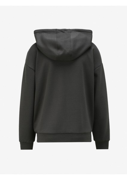 Antrasit Kadın Kapüşonlu Sweatmont D3WL-SWT26