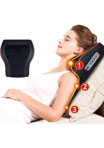 B Ab Akıllı Çok Fonksiyonlu Masaj Geri Bel Servikal Omurga Boyun Omuz Elektrikli Masaj Minderi Elektrikli Shiatsu Masajı (Yurt Dışından)
