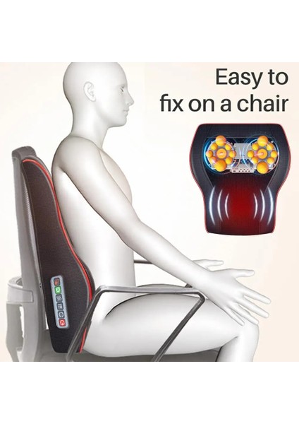 B Ab Akıllı Çok Fonksiyonlu Masaj Geri Bel Servikal Omurga Boyun Omuz Elektrikli Masaj Minderi Elektrikli Shiatsu Masajı (Yurt Dışından)
