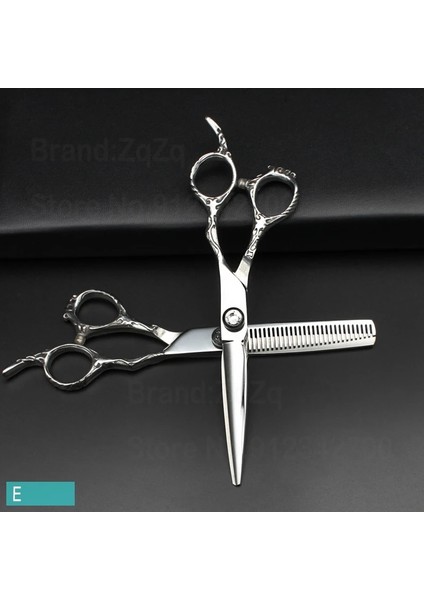 B-7pcs Zqzq 6 Inç Saç Kesme Makas Makaslar Profesyonel Berber Paslanmaz Çelik Kuaförlük Jilet Makas Erkekler Kadınlar Için Çocuk Salon (Yurt Dışından)