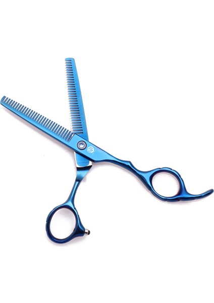 Z2001 Lan T 6h Profesyonel Makas 5.5 "6" Mor Ejderha Paslanmaz Çift Taraflı Mavi Saç Makası Inceltme Oranı 10% - 15% Berber Makası Z2001 (Yurt Dışından) modelleri