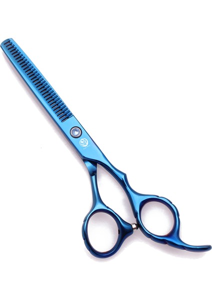 Z2001 Lan T 6h Profesyonel Makas 5.5 "6" Mor Ejderha Paslanmaz Çift Taraflı Mavi Saç Makası Inceltme Oranı 10% - 15% Berber Makası Z2001 (Yurt Dışından) fırsatları