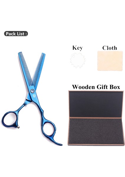 Z2001 Lan T 6h Profesyonel Makas 5.5 "6" Mor Ejderha Paslanmaz Çift Taraflı Mavi Saç Makası Inceltme Oranı 10% - 15% Berber Makası Z2001 (Yurt Dışından) indirimleri