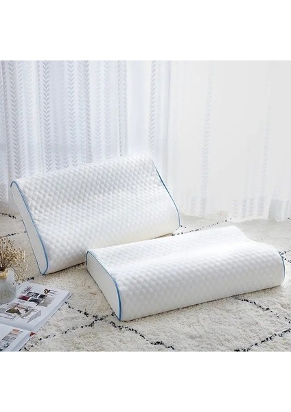 Beyaz 50X30CM Bellek Köpük Yastık Yavaş Esneklik Bellek 50*30CM Köpük Yastık Servikal Yastık Boyun Koruma Sağlıklı Yatak Yastık Iyi Uyku (Yurt Dışından)