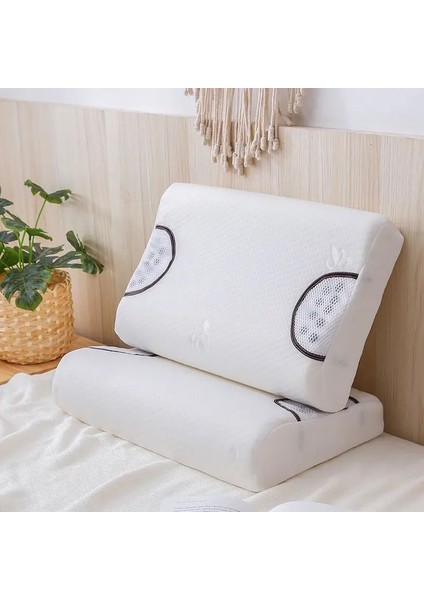 Beyaz 50X30CM Bellek Köpük Yastık Yavaş Esneklik Bellek 50*30CM Köpük Yastık Servikal Yastık Boyun Koruma Sağlıklı Yatak Yastık Iyi Uyku (Yurt Dışından) indirimleri