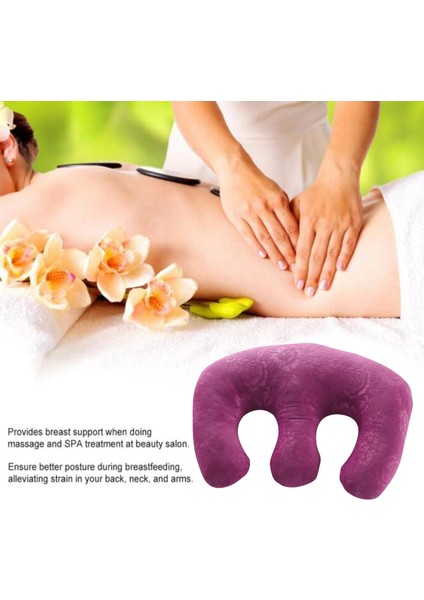 Mor Göğüs Koruma Yastık Spa Güzellik Salonu Ev Kullanımı Doğum Sonrası Onarım Meme Masaj Yastığı 베개 Yumuşak Ayrılabilir Göğüs Yastık Pedleri (Yurt Dışından) modelleri
