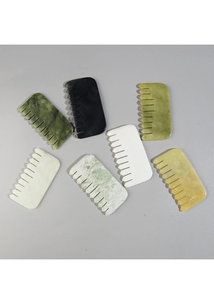 Stil B Hünnap Yeşil Doğal Yeşim Guasha Yüz Kazıyıcı Kafa Masaj Tarak Gua Sha Kazıma Saç Tarak Saç Derisi Bakımı Masaj Aracı Spa Tetik Nokta Terapisi (Yurt Dışından) modelleri