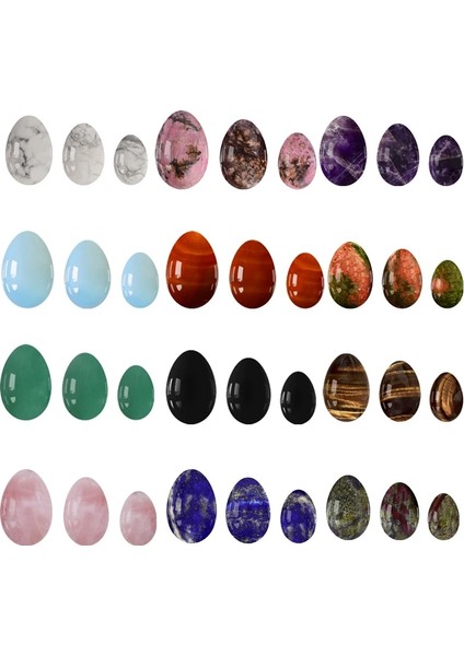 Kanlı Taş Delinmemiş Gül Kuvars Yoni Yumurta Seti Yeşim Yumurta Obsidyen Kegel Egzersiz Vajinal Kaslar Sıkma Topu Yoni Yumurta Egzersiz Aleti (Yurt Dışından)